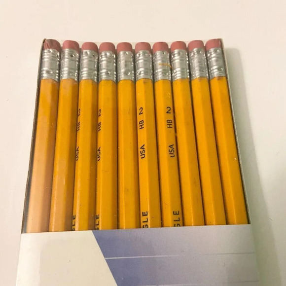 Vintage Sanford No2 Eagle Pencils USA Pack  of 10 New - Picture 3 of 9